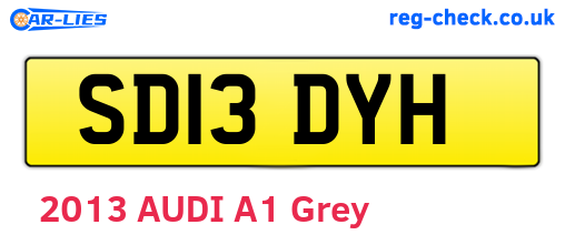 SD13DYH are the vehicle registration plates.