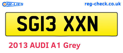 SG13XXN are the vehicle registration plates.