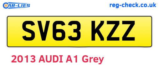 SV63KZZ are the vehicle registration plates.