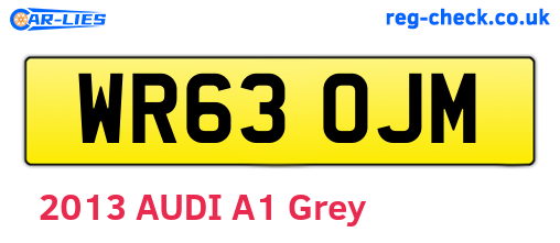 WR63OJM are the vehicle registration plates.