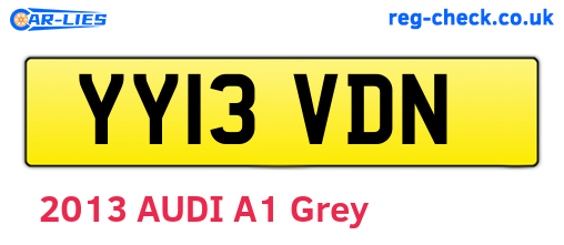 YY13VDN are the vehicle registration plates.