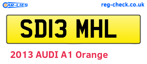 SD13MHL are the vehicle registration plates.