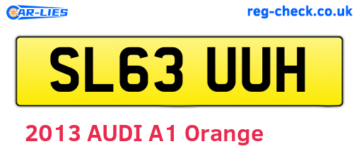 SL63UUH are the vehicle registration plates.