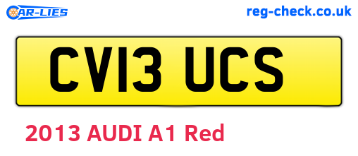 CV13UCS are the vehicle registration plates.