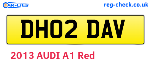 DH02DAV are the vehicle registration plates.
