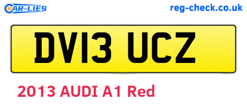DV13UCZ are the vehicle registration plates.