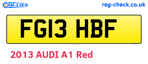 FG13HBF are the vehicle registration plates.