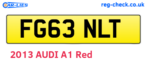 FG63NLT are the vehicle registration plates.