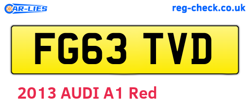 FG63TVD are the vehicle registration plates.