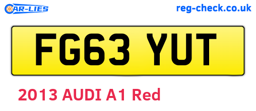 FG63YUT are the vehicle registration plates.