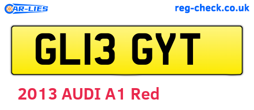 GL13GYT are the vehicle registration plates.