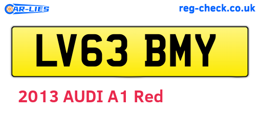 LV63BMY are the vehicle registration plates.