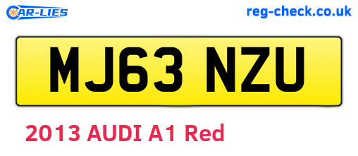 MJ63NZU are the vehicle registration plates.