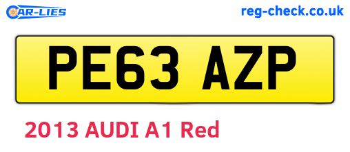 PE63AZP are the vehicle registration plates.