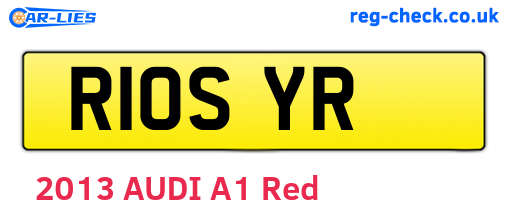 R10SYR are the vehicle registration plates.
