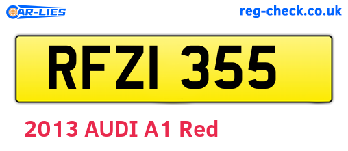 RFZ1355 are the vehicle registration plates.
