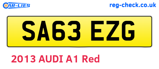SA63EZG are the vehicle registration plates.