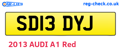 SD13DYJ are the vehicle registration plates.