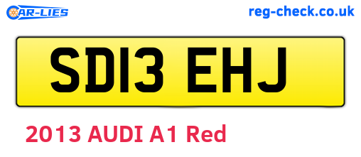 SD13EHJ are the vehicle registration plates.