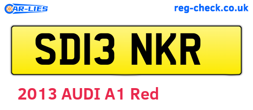 SD13NKR are the vehicle registration plates.