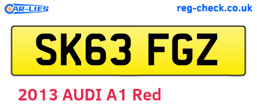 SK63FGZ are the vehicle registration plates.