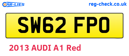 SW62FPO are the vehicle registration plates.