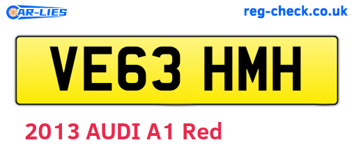 VE63HMH are the vehicle registration plates.