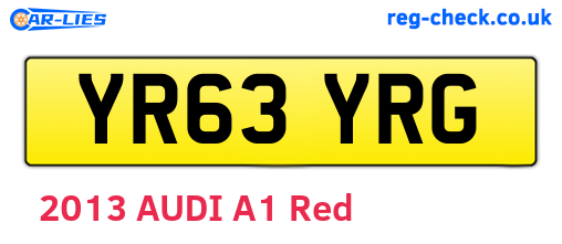 YR63YRG are the vehicle registration plates.