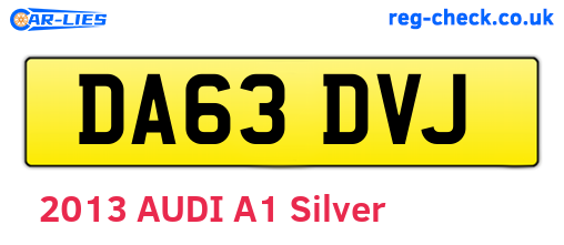 DA63DVJ are the vehicle registration plates.