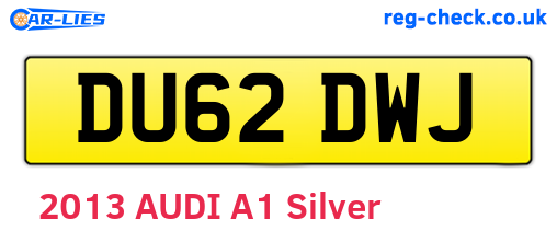 DU62DWJ are the vehicle registration plates.