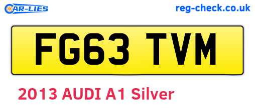 FG63TVM are the vehicle registration plates.