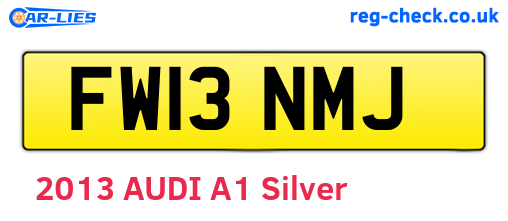 FW13NMJ are the vehicle registration plates.