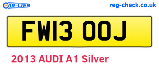 FW13OOJ are the vehicle registration plates.