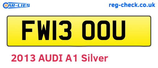 FW13OOU are the vehicle registration plates.