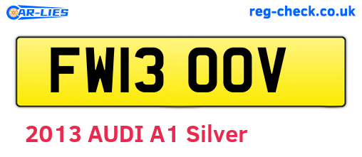 FW13OOV are the vehicle registration plates.