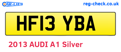 HF13YBA are the vehicle registration plates.