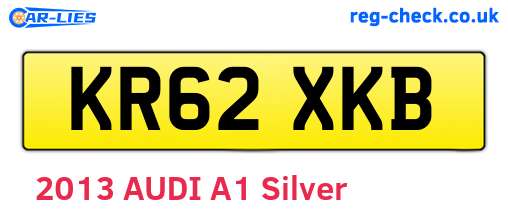 KR62XKB are the vehicle registration plates.