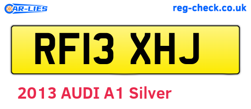 RF13XHJ are the vehicle registration plates.