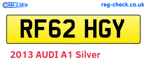 RF62HGY are the vehicle registration plates.