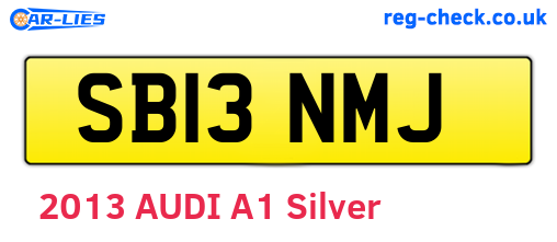 SB13NMJ are the vehicle registration plates.