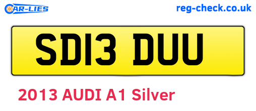 SD13DUU are the vehicle registration plates.