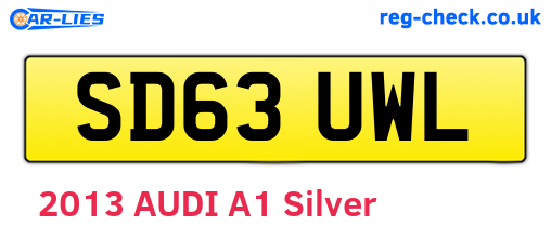 SD63UWL are the vehicle registration plates.