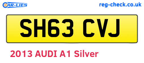 SH63CVJ are the vehicle registration plates.