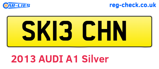 SK13CHN are the vehicle registration plates.