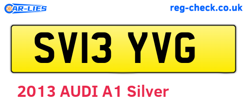 SV13YVG are the vehicle registration plates.
