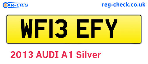 WF13EFY are the vehicle registration plates.