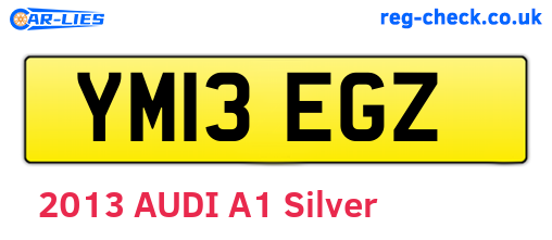 YM13EGZ are the vehicle registration plates.