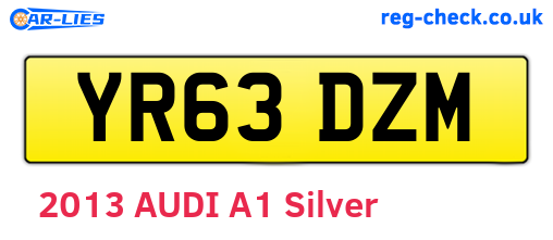 YR63DZM are the vehicle registration plates.