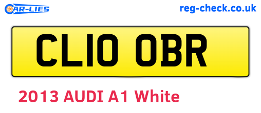 CL10OBR are the vehicle registration plates.