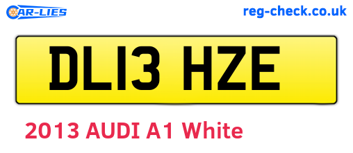 DL13HZE are the vehicle registration plates.